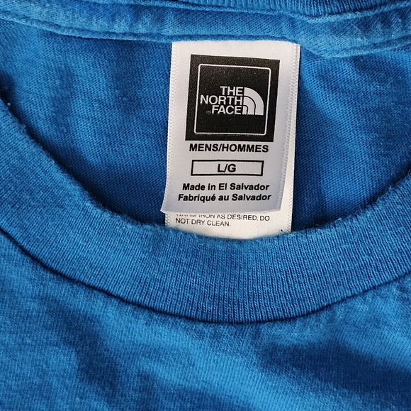 The North Face Men's L SS Graphic T-Shirt Royal Blue EUC - Picture 3 of 4